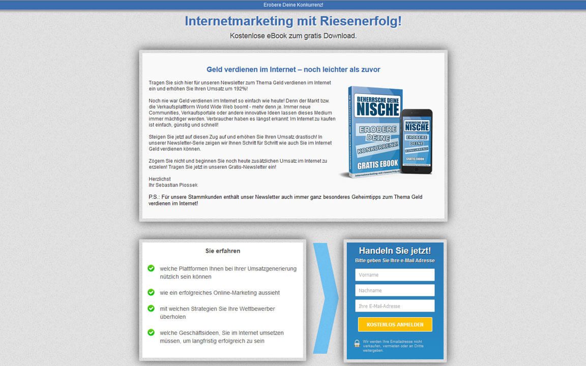Beherrsche Deine Nische