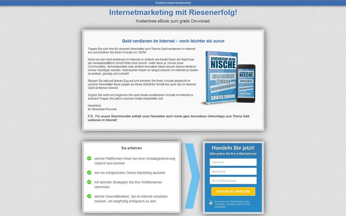 Beherrsche Deine Nische