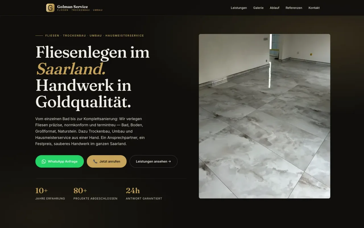 Golman Service – Fliesen & Handwerk im Saarland