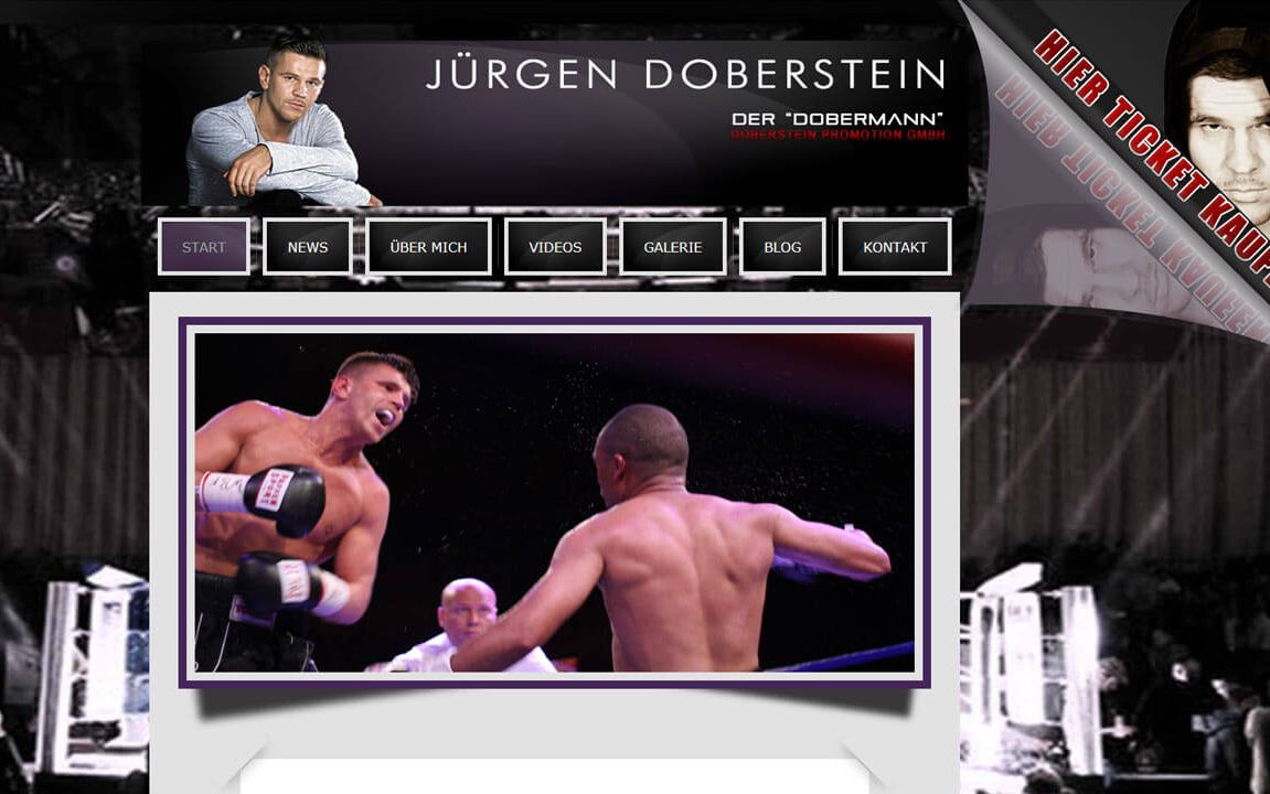 Screenshot : Jürgen Doberstein – frühere Website („Dobermann")