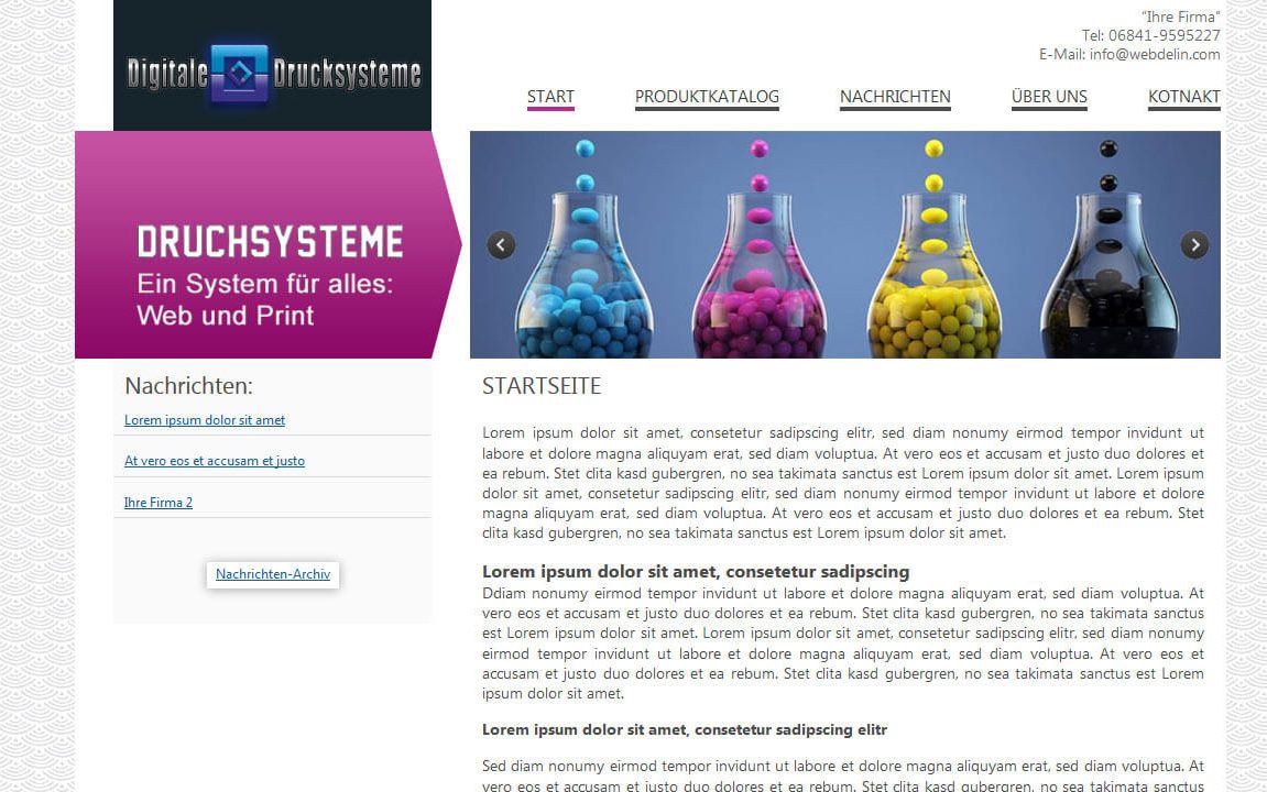 Screenshot: Digitale Drucksysteme