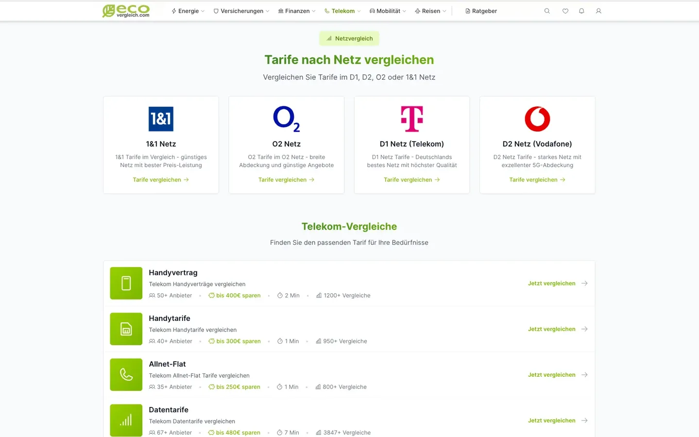 Screenshot 3: eco vergleich – Vergleichsportal für Energie & mehr
