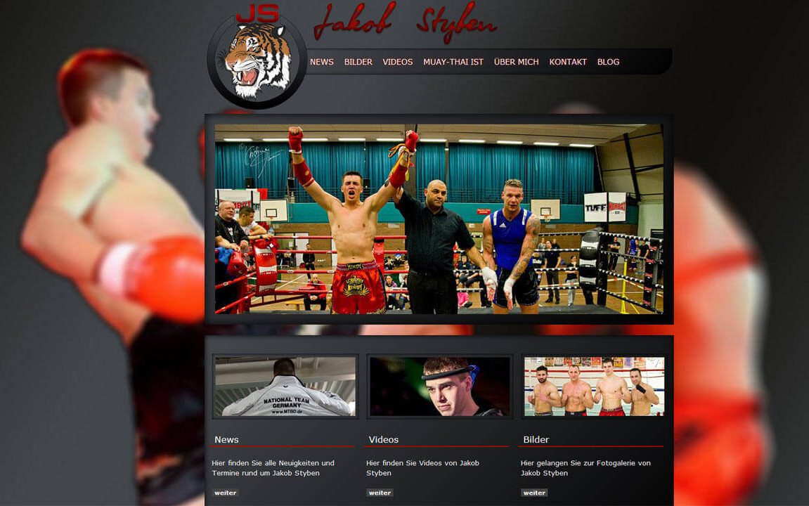 Screenshot: Jakob Styben – Muay-Thai-Kämpfer (Erstversion)
