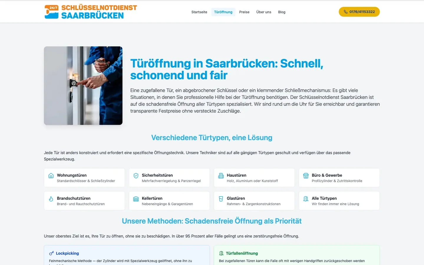 Screenshot 4: Schlüsselnotdienst Saarbrücken – Local SEO & Webauftritt